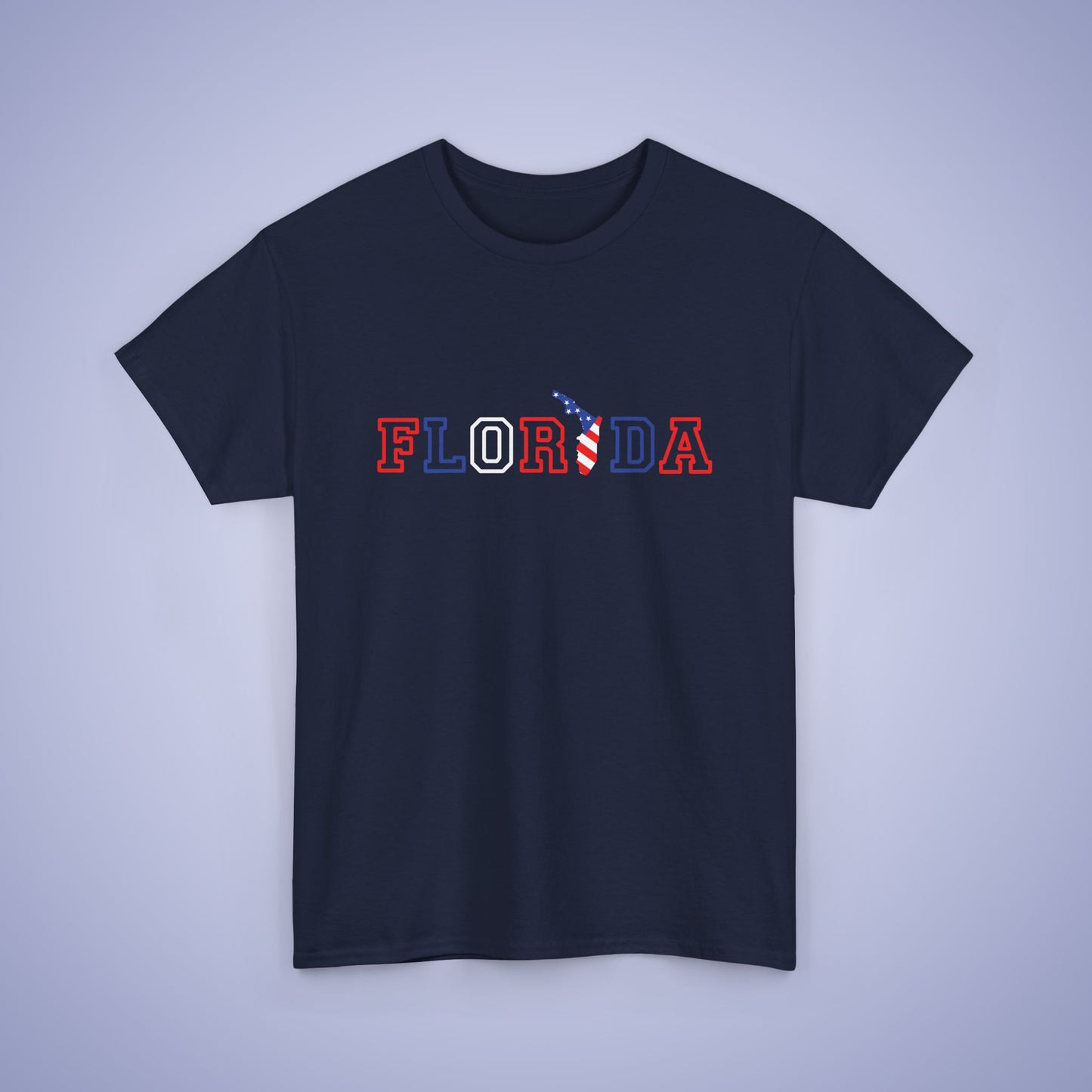Florida Map Text Art Proud American Unisex T Shirt