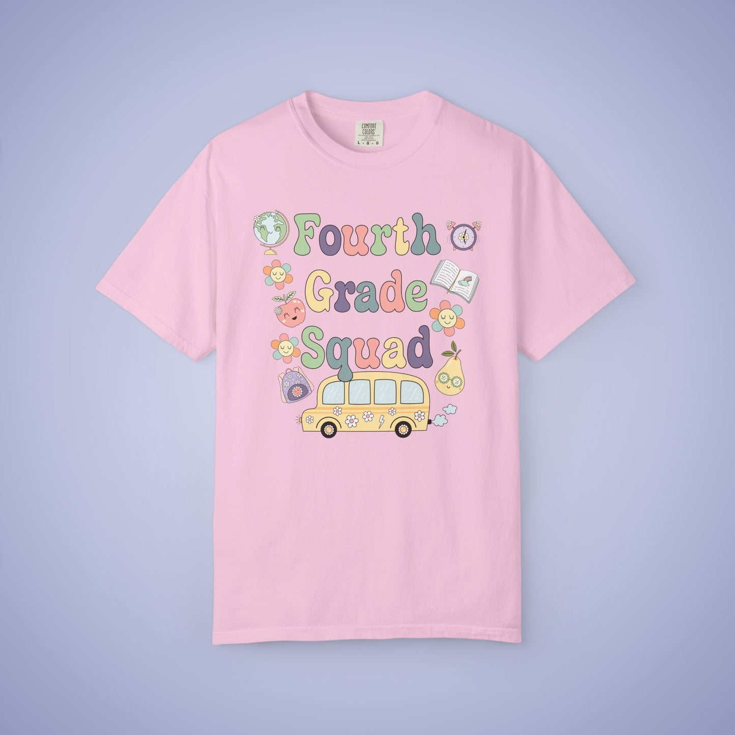 Fourth Grade Squad Retro Fun Teacher T Shirt Comfort Colors Unisex Back to School
