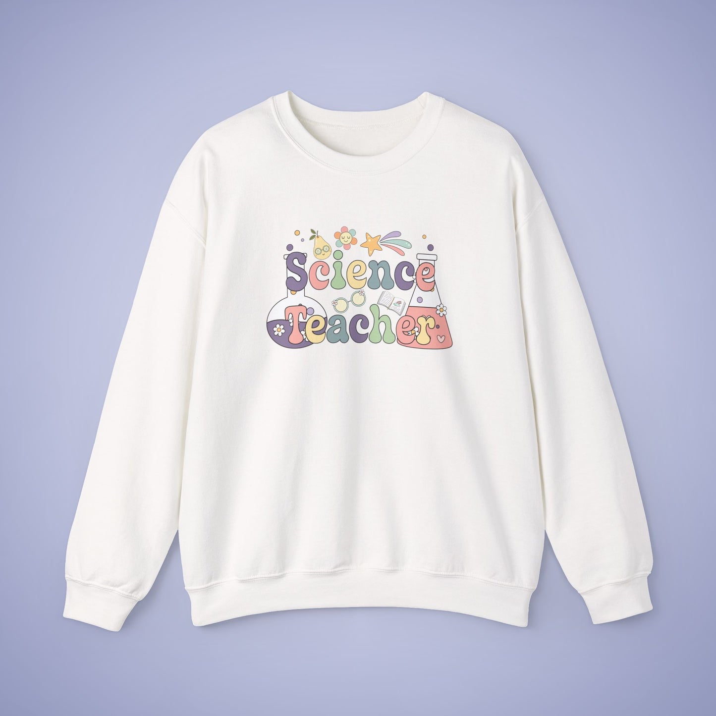 Science Teacher Crewneck Sweatshirt Retro Unisex Back to School