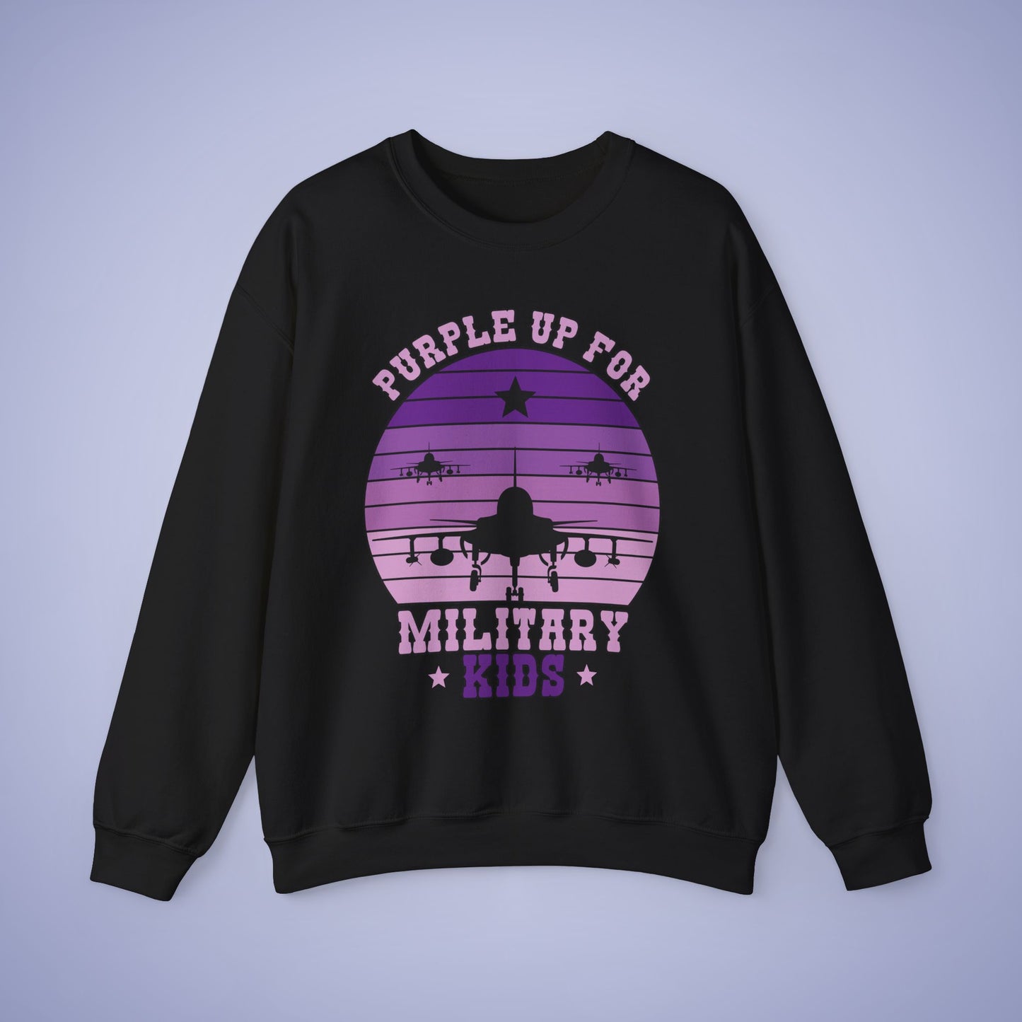 Military Brat Purple Up Unisex Crewneck Sweatshirt Military Child Month