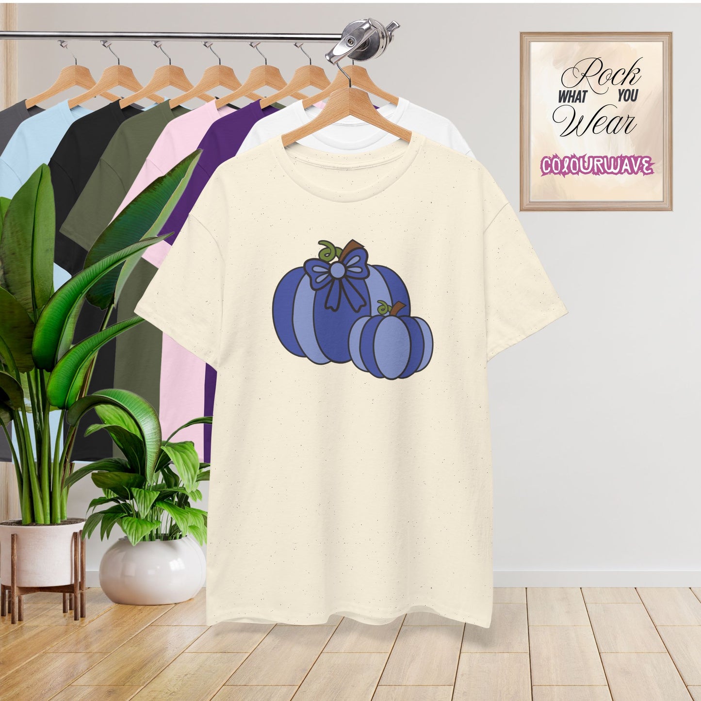 Thanksgiving Fall Inspired Halloween Blue Pumpkin Unisex T Shirt