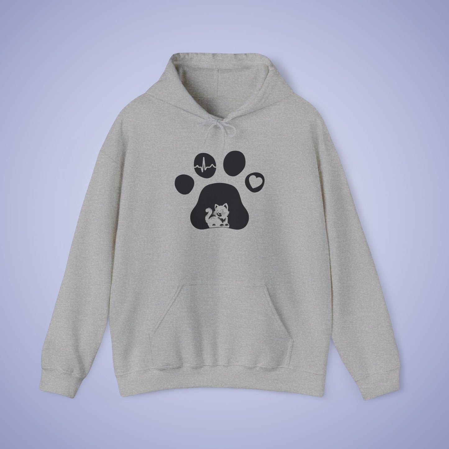 Cat Vet Hooded Sweatshirt Veterinarian Gift Double Sided Paw Prints