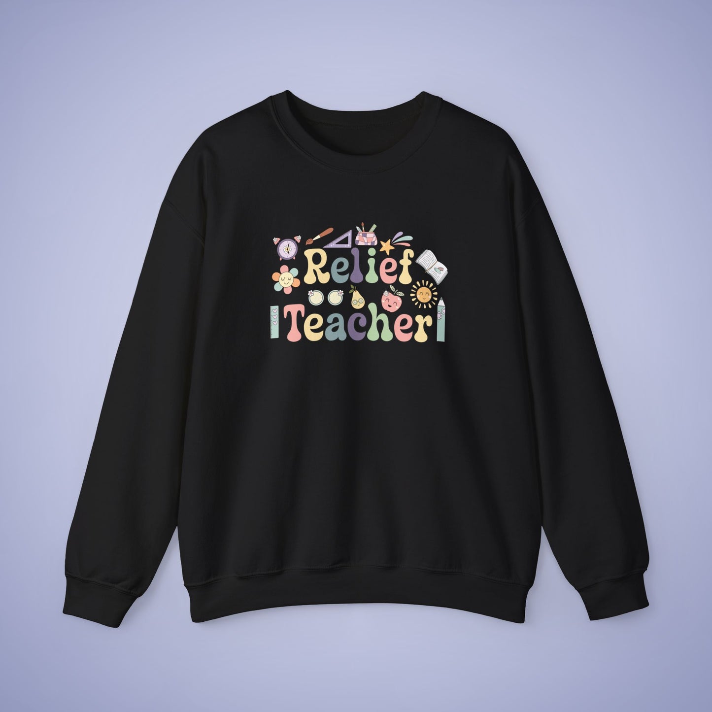 Relief Teacher Crewneck Sweatshirt Retro Unisex Back to School