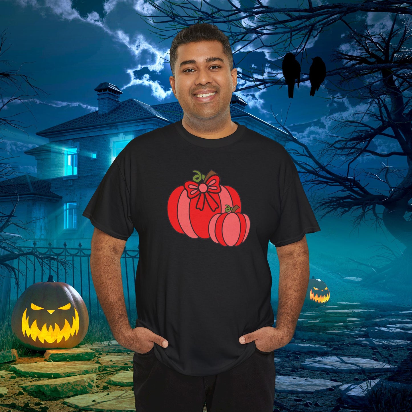 Thanksgiving Fall Inspired Halloween Red Pumpkin Unisex T Shirt