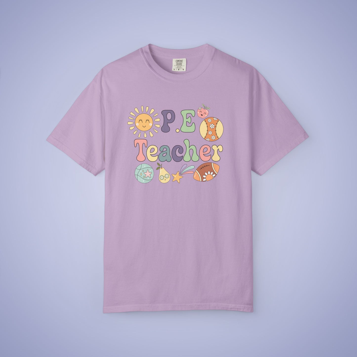 P.E Sports Teacher T Shirt Retro Comfort Colors Unisex Back to School
