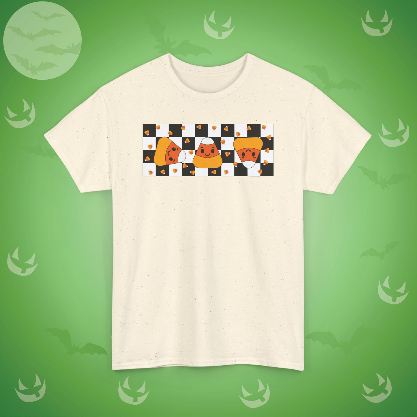 Candy Corn Checkboard Halloween Candy Unisex T Shirt