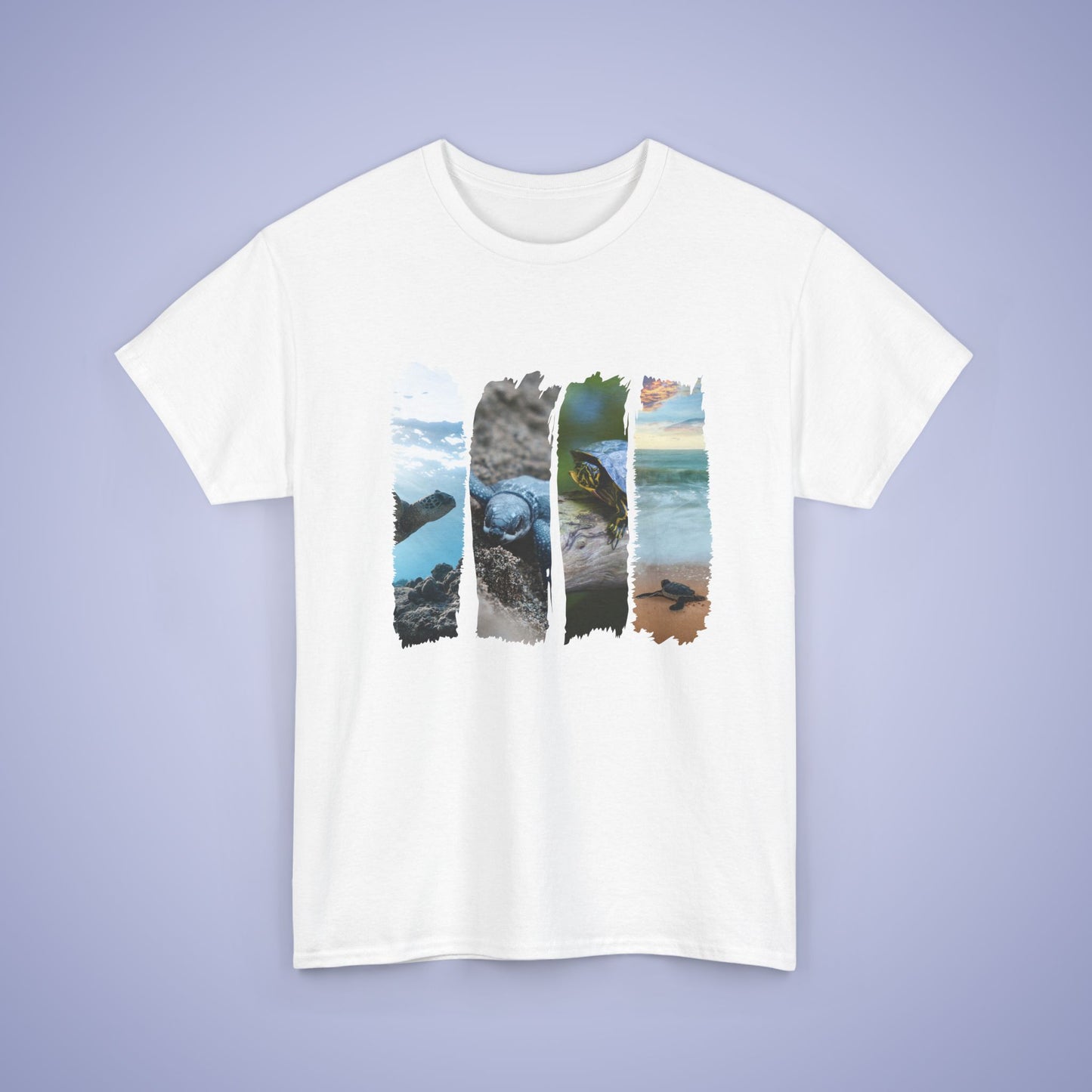 Turtle Lover Paint Brush Stroke Mosaic Photographic Unisex Oversized T Shirt