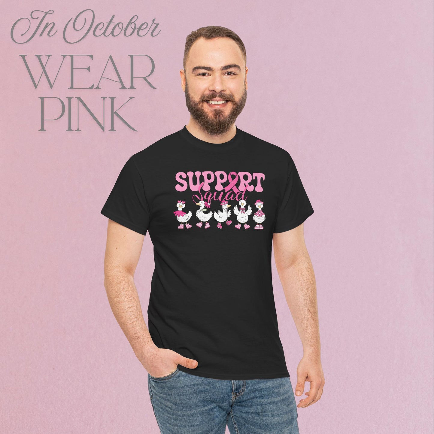 Support Squad Silly Little Goose Breast Cancer Awareness Unisex T Shirt