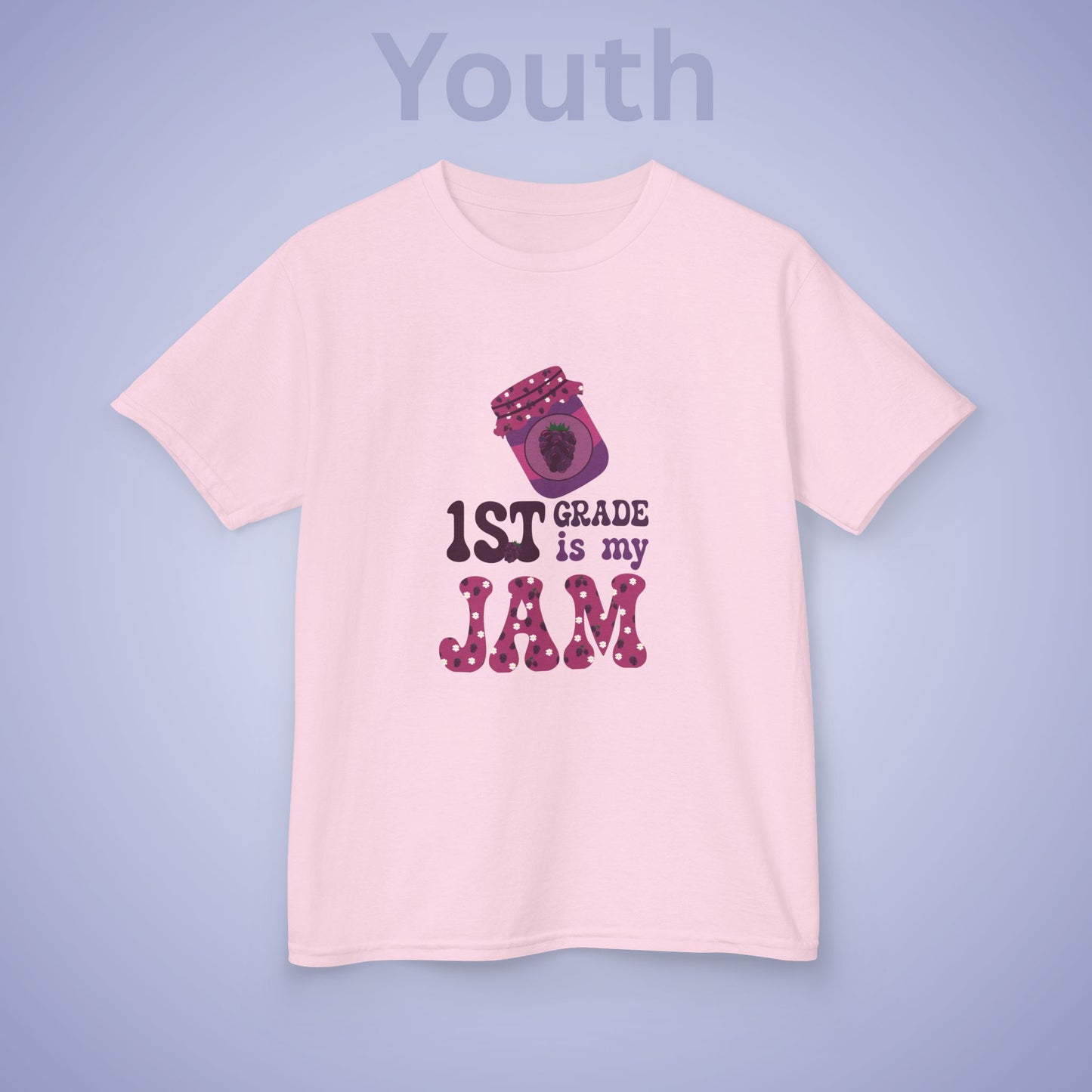First Grade is my Jam Blackberry Kids Cotton T Shirt Back To School Youth