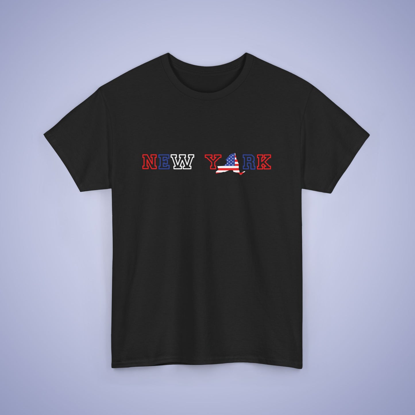 New York Map Text Art Proud American Unisex T Shirt