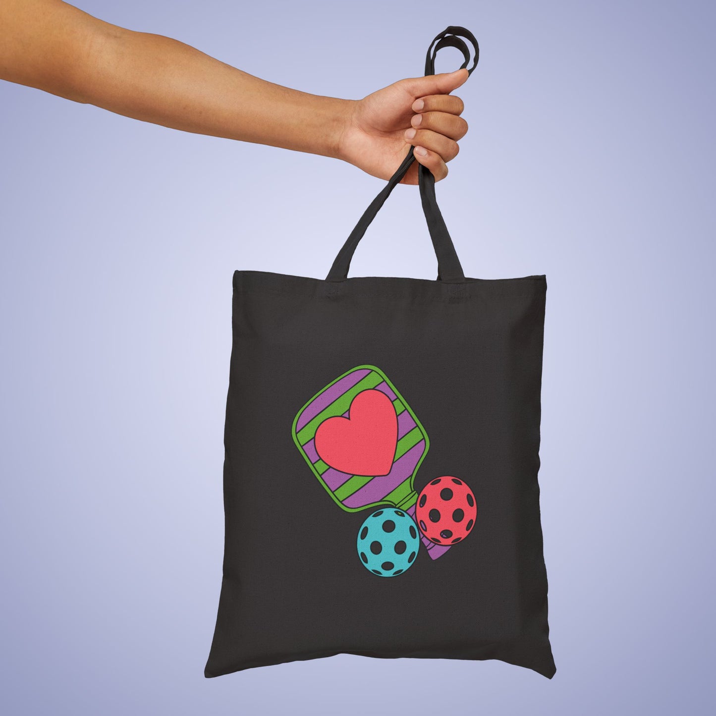 Pickleball Obsessed Graphic Design Cotton Canvas Gift Tote Bag