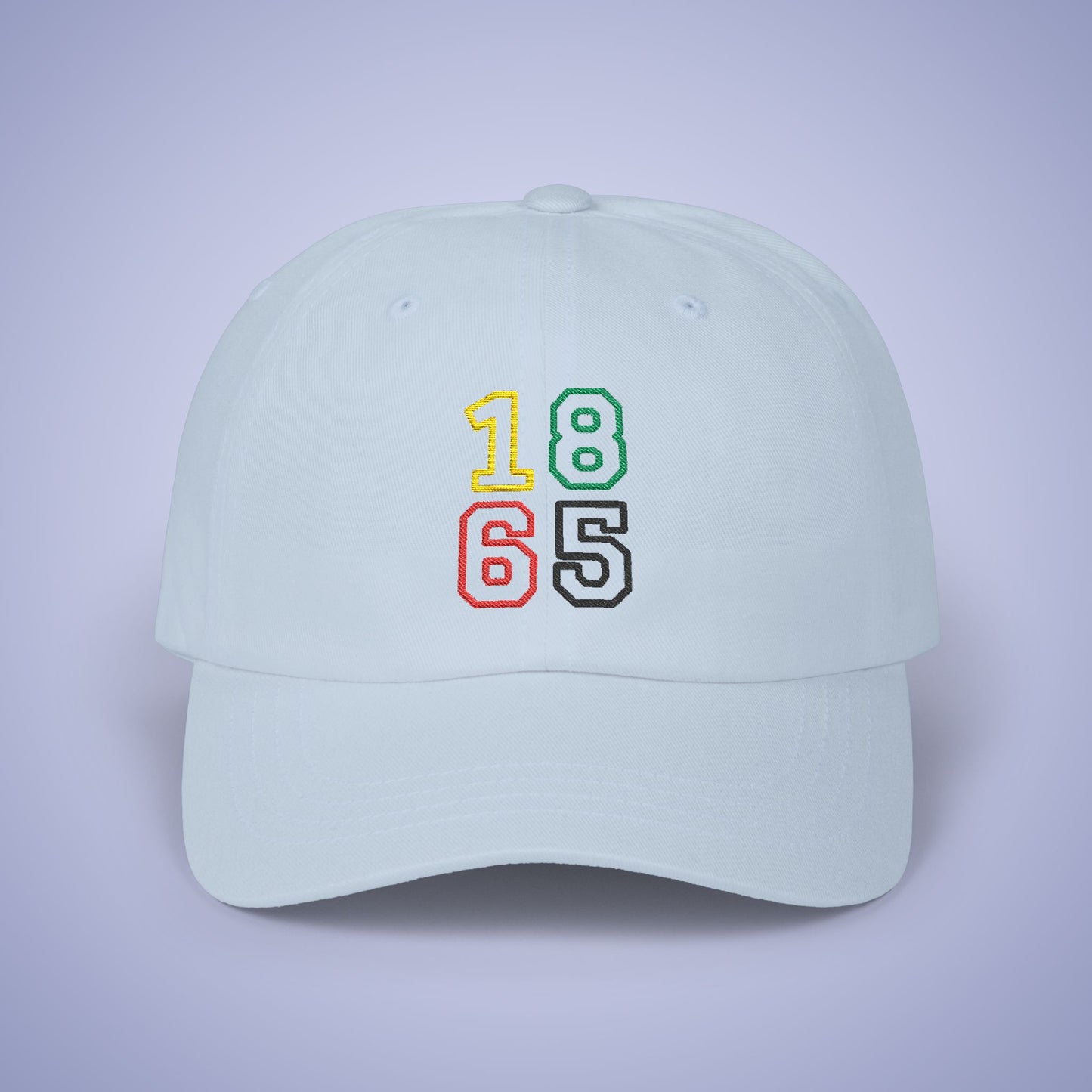 Juneteenth 1865 Embroidered Classic Dad Cap Unisex Coloured Embroidery Light