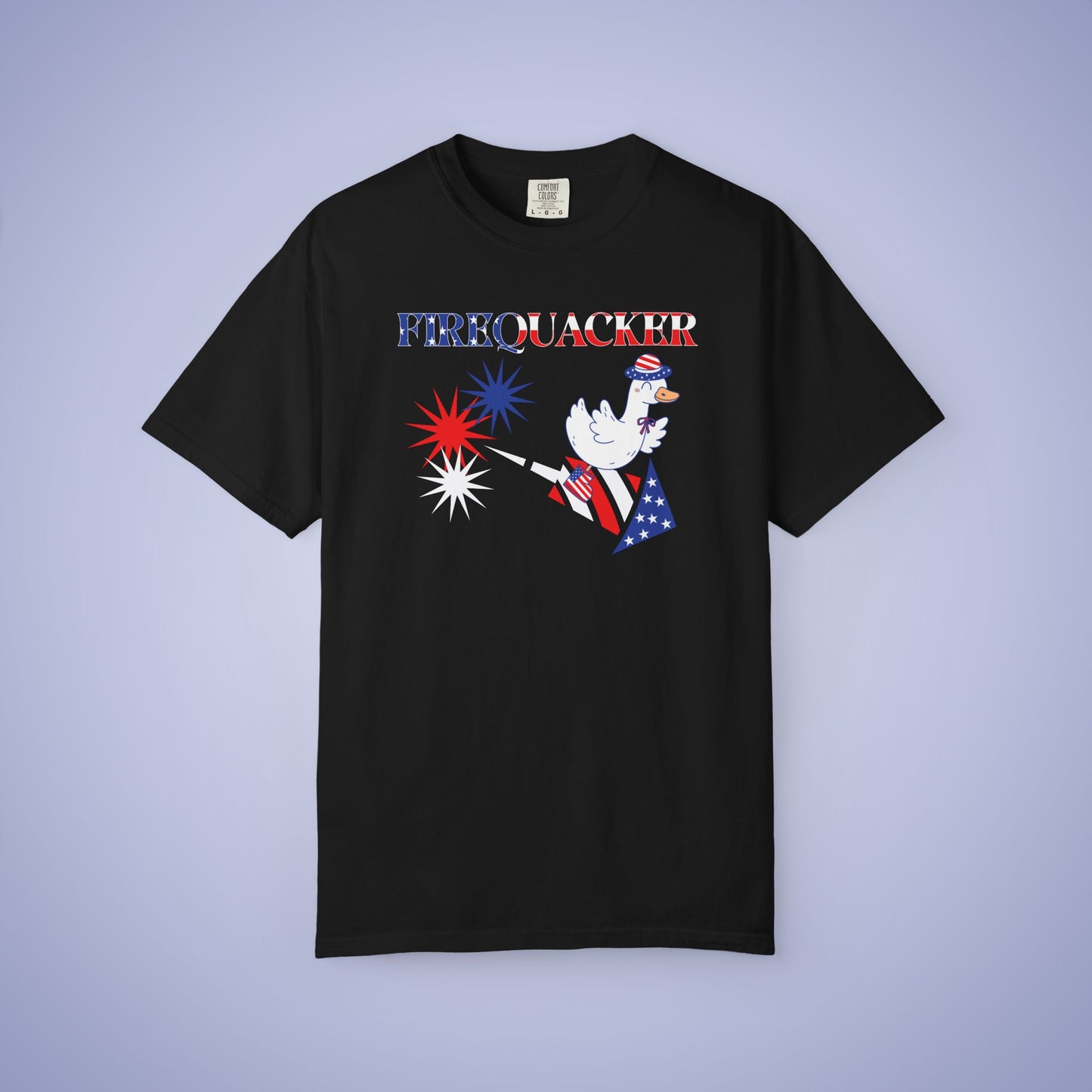 Fire Quacker Duck Lover July 4th Comfort Colors Funny T Shirt Unisex