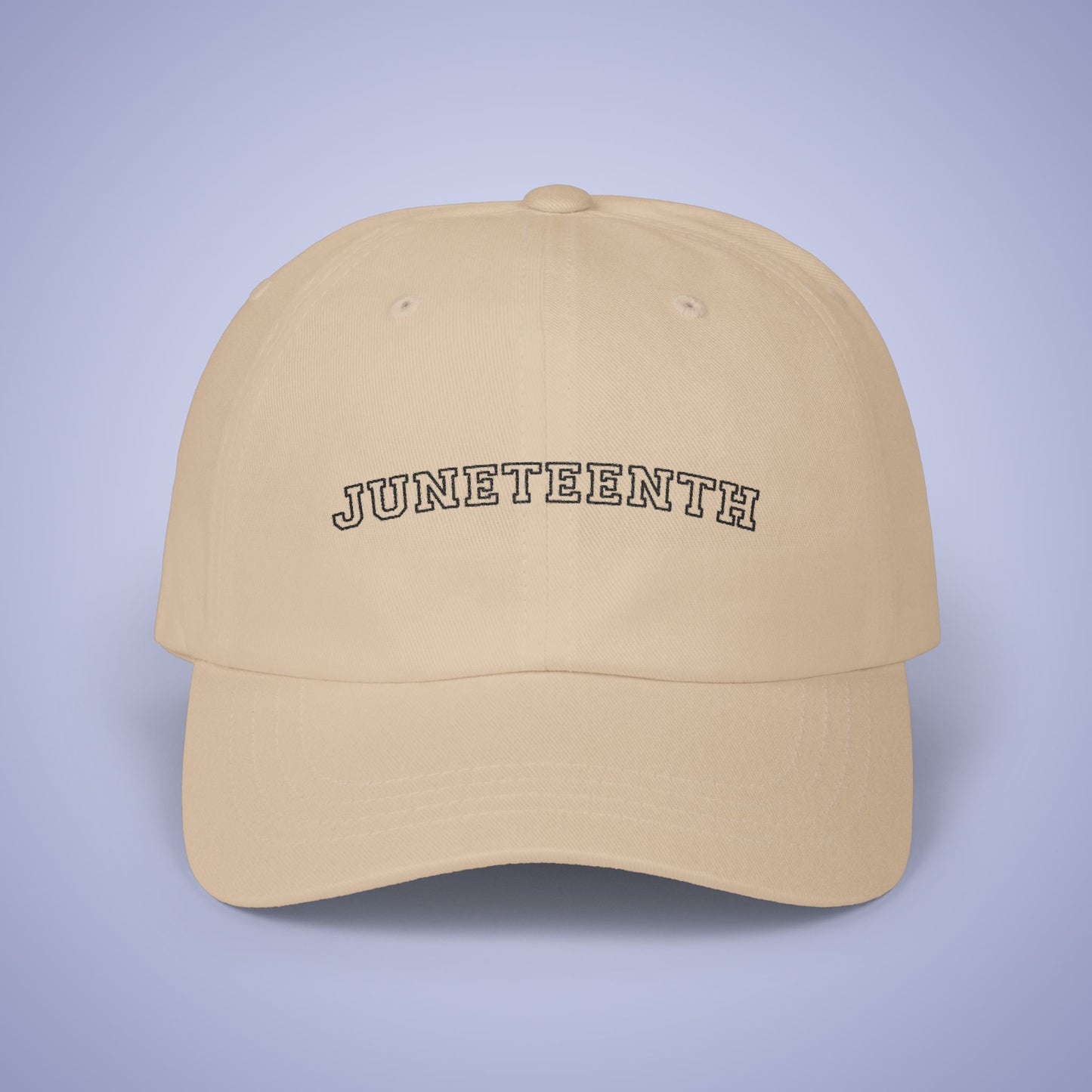 Juneteenth Embroidered Classic Dad Cap Unisex Black Embroidery