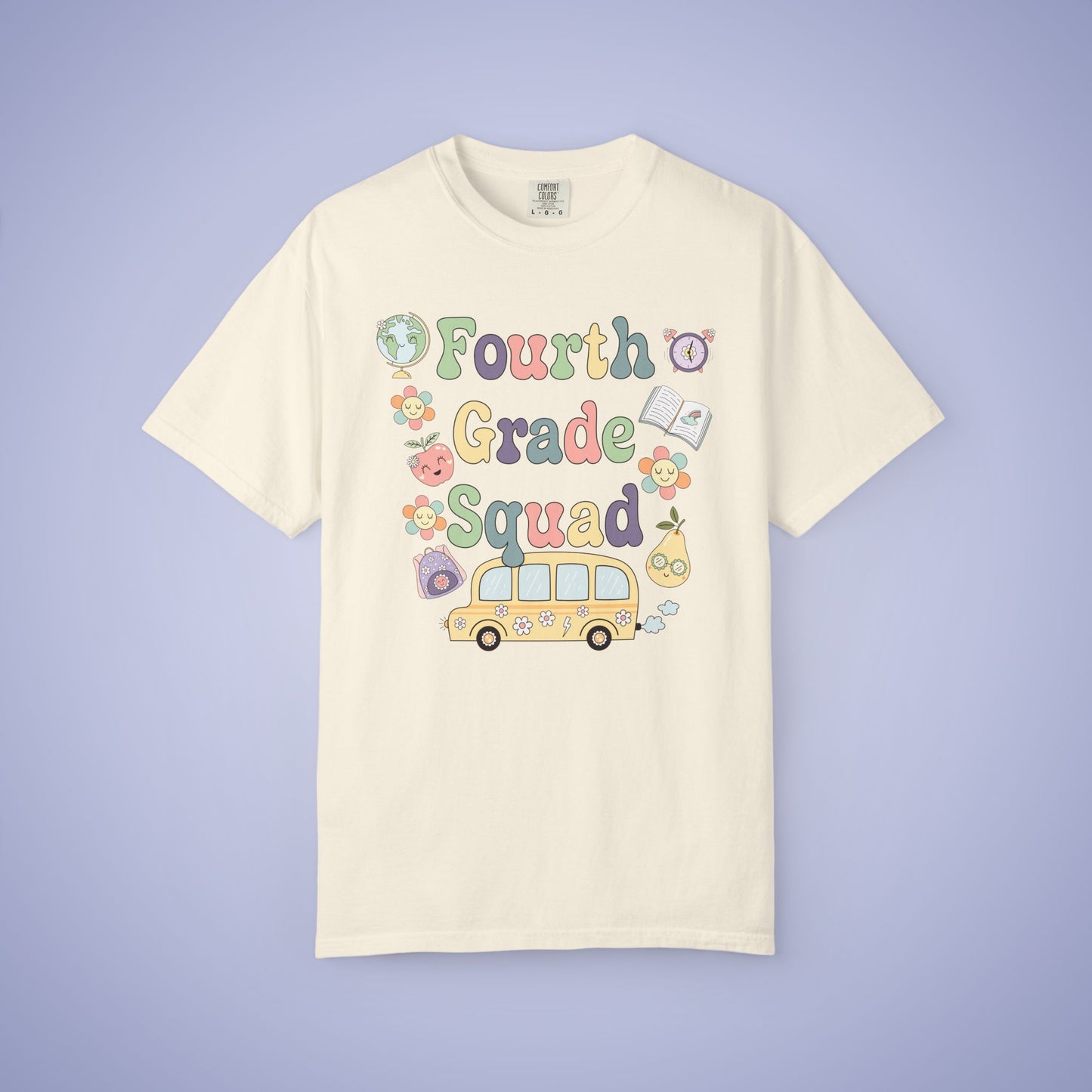 Fourth Grade Squad Retro Fun Teacher T Shirt Comfort Colors Unisex Back to School