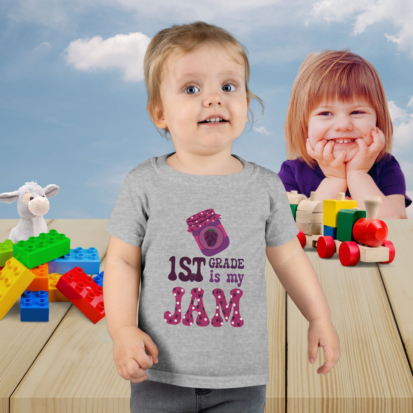 First Grade is my Jam Blackberry Kids Cotton T Shirt Back To School Toddler
