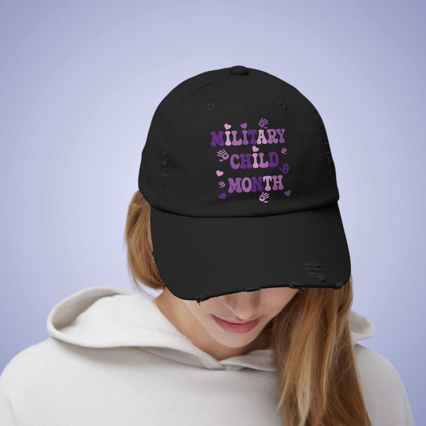 Military Brat Distressed Cap Military Child Month