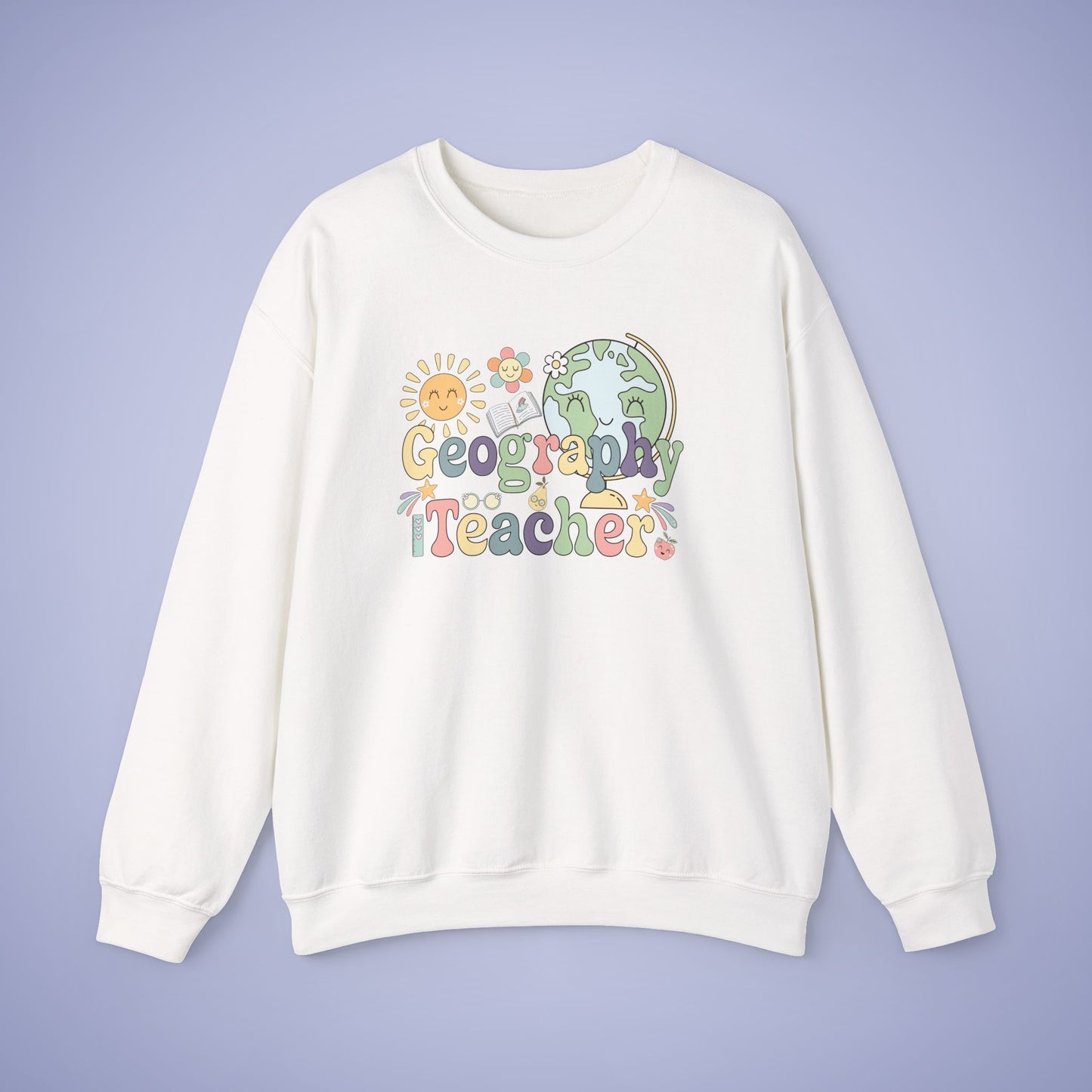 Geography Teacher Crewneck Sweatshirt Retro Unisex Back to School
