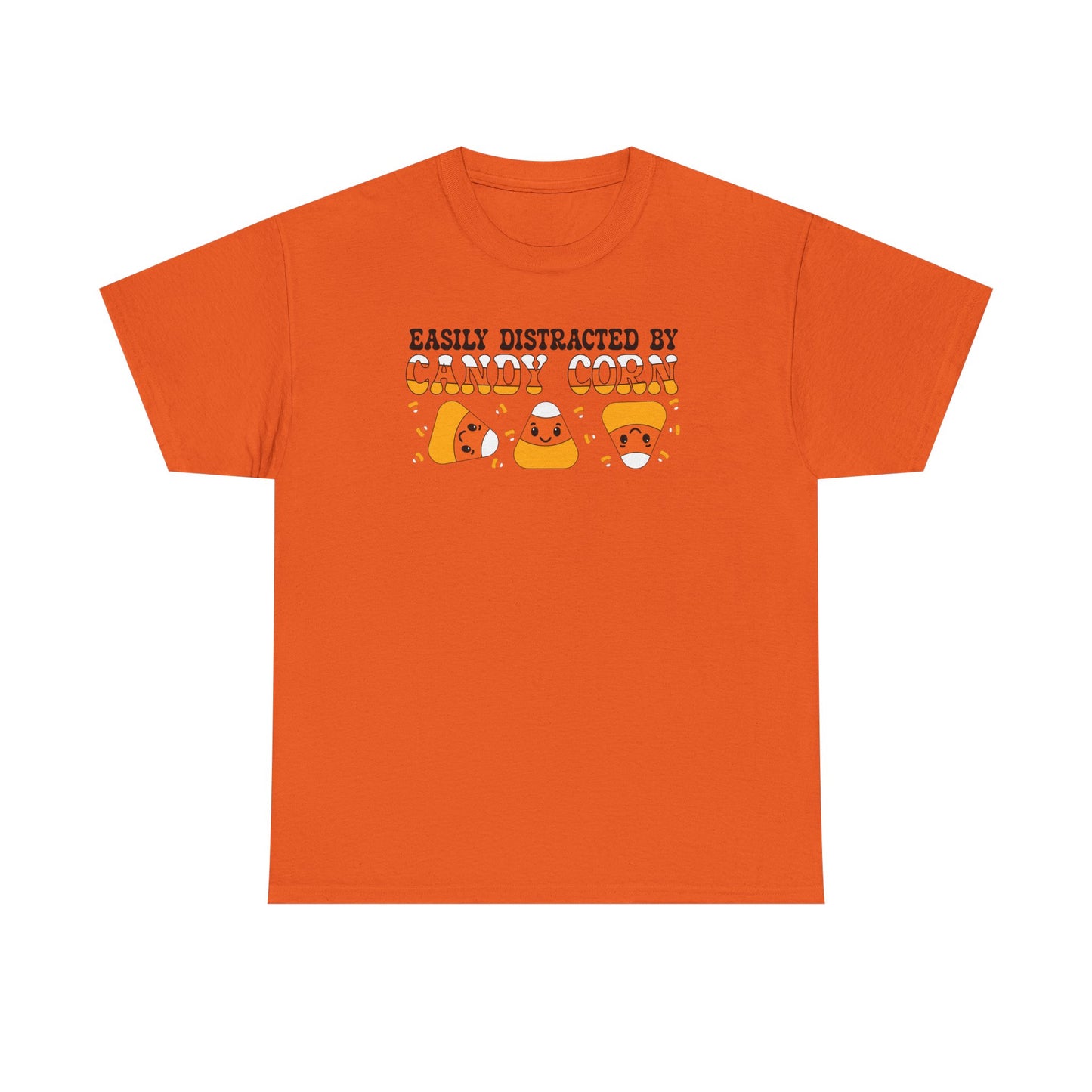 Easily Distracted By Candy Corn Black Halloween Candy Unisex T Shirt