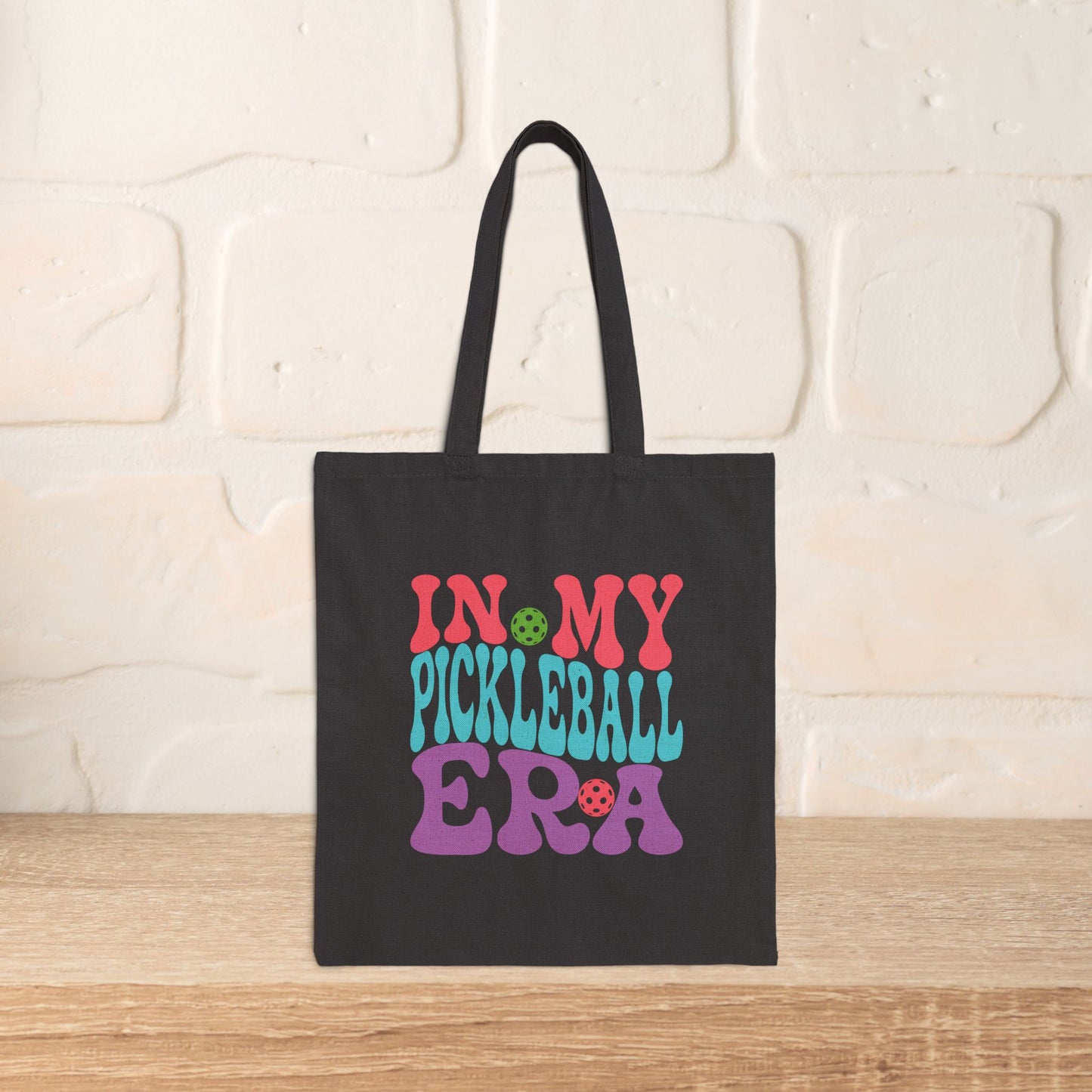 In My Pickleball Era Wavy Text Cotton Canvas Gift Tote Bag