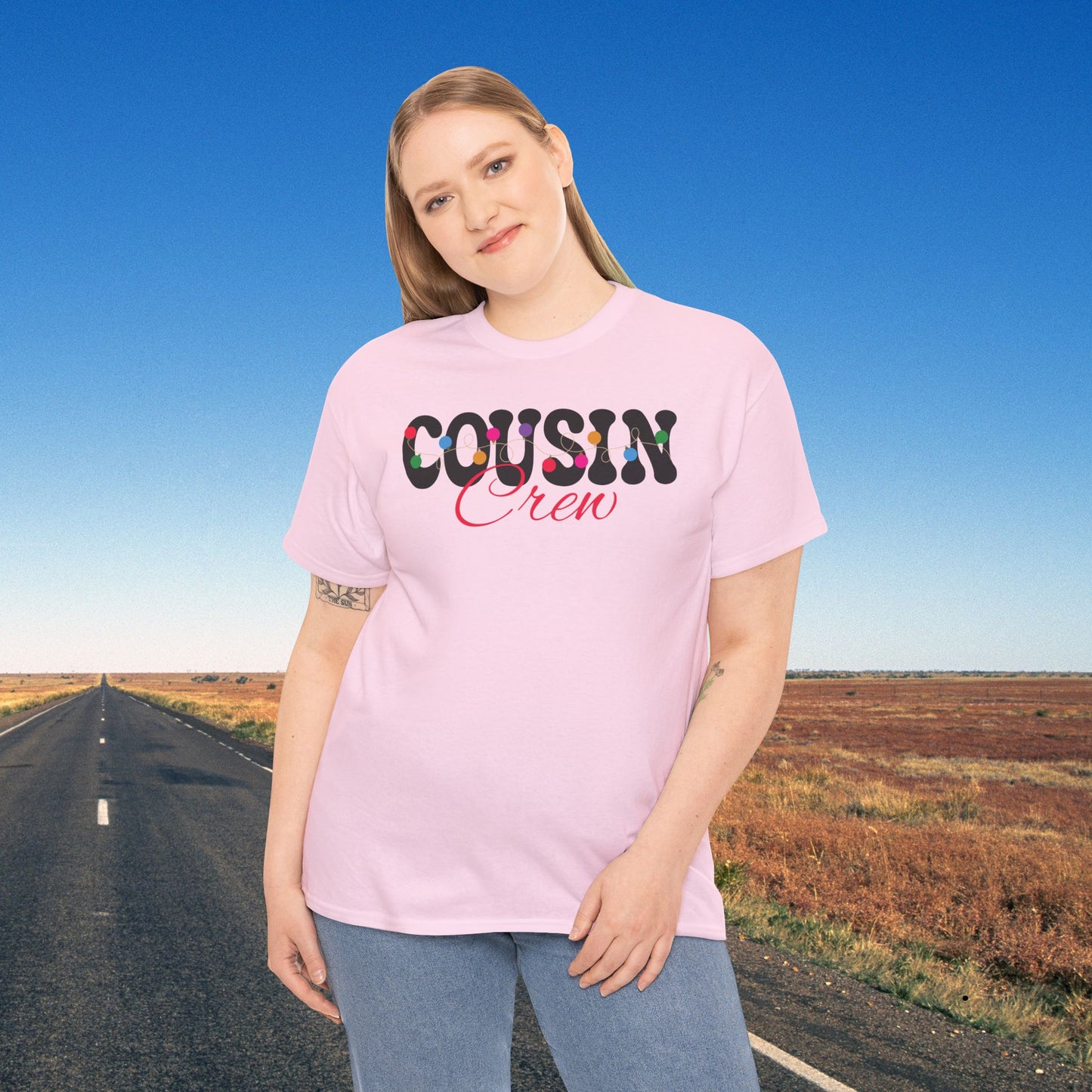 Cousin Crew Christmas Lights Family Matching Unisex T Shirt
