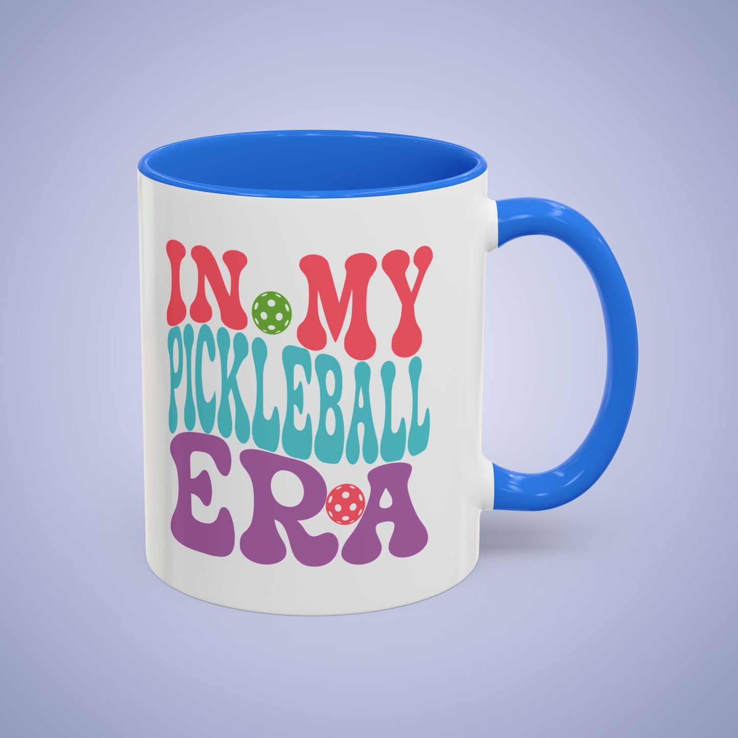 In My Pickleball Era Wavy Text Pink Pickleball Fun Colorful Gift Coffee Mug