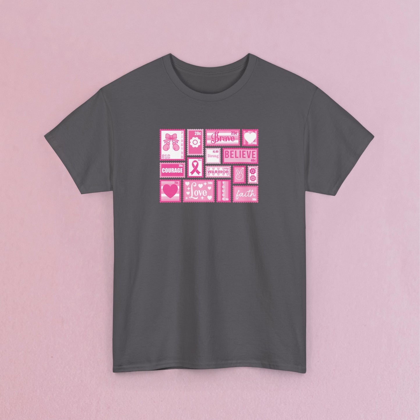 Postage Stamp Breast Cancer Awareness and Support Unisex T Shirt