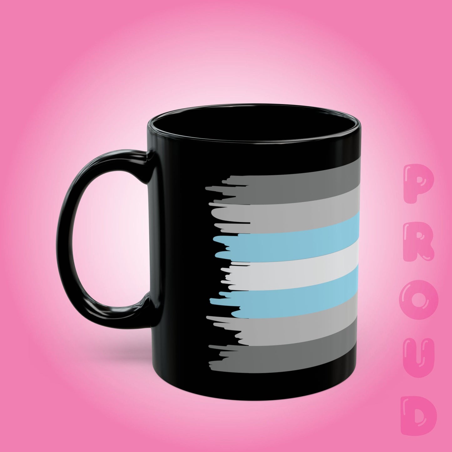 Demi Boy Pride Month LGBTQ Black 11oz or 15oz Coffee Mug