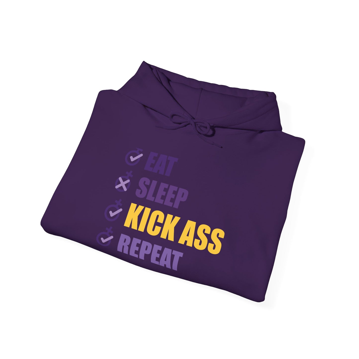 Eat Sleep Kick Ass Repeat Intl Womens Day Unisex Hoodie Sweatshirt
