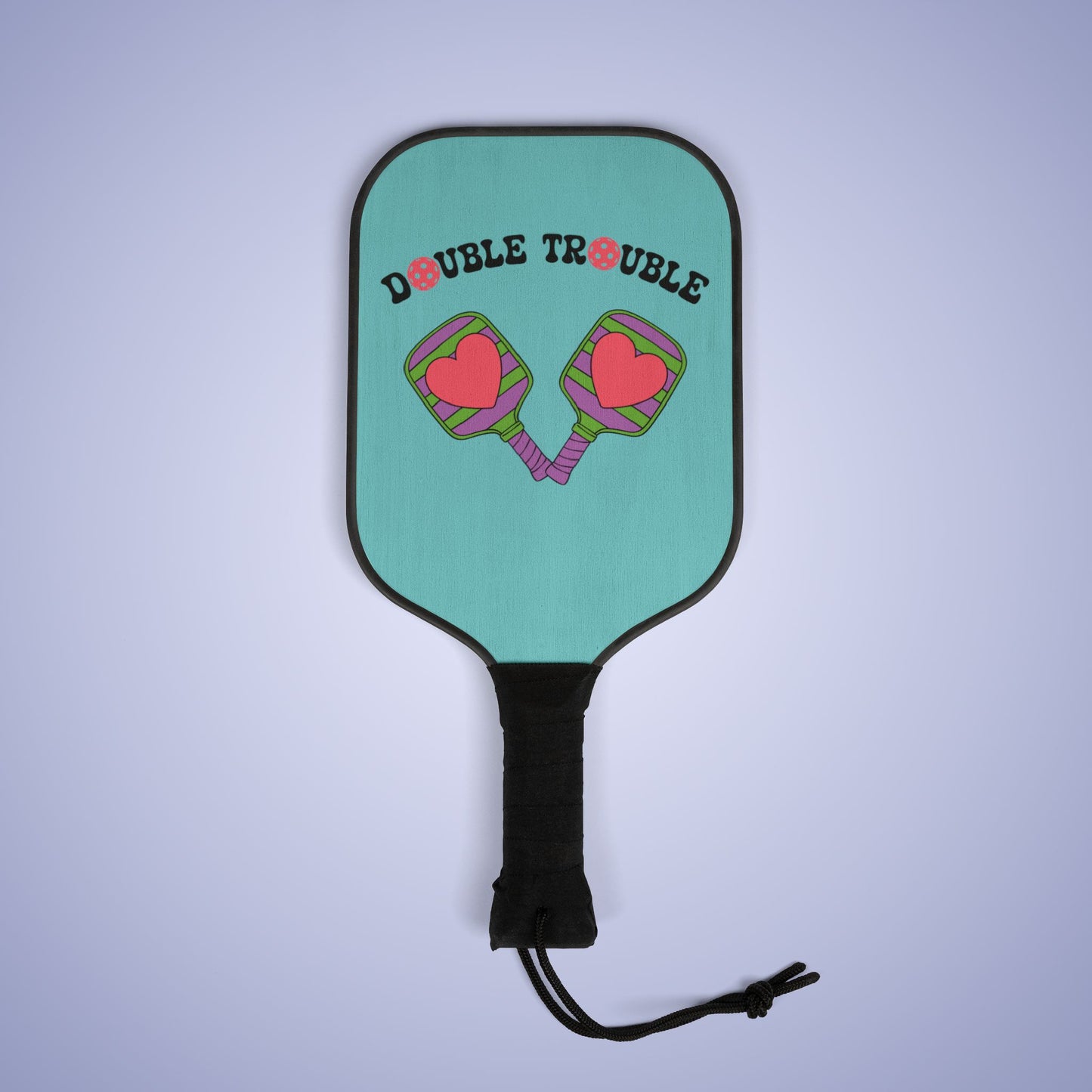 Double Trouble Pickleball Paddle Set Funny Couples Gift