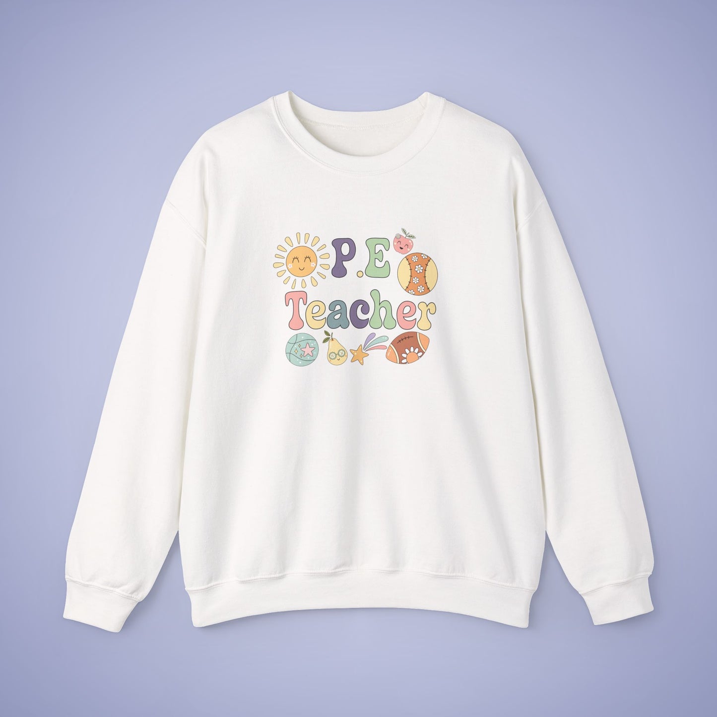 P.E Sports Teacher Crewneck Sweatshirt Retro Unisex Back to School