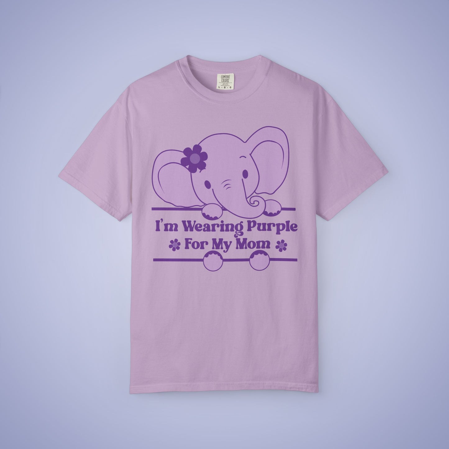 Im Wearing Purple for My Loved One Personalized Alzheimers Awareness Comfort Colors T Shirt Unisex