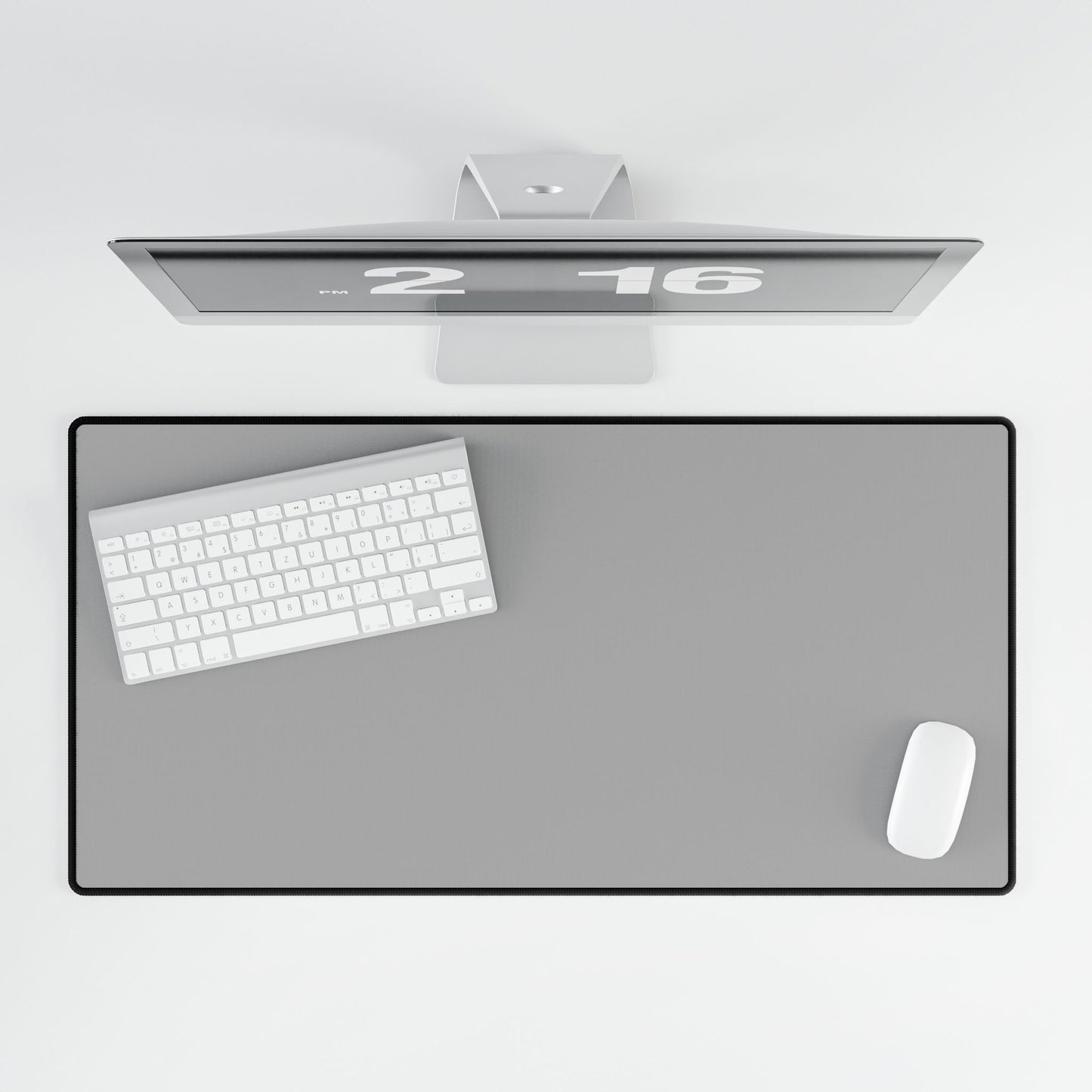 Light Grey Desk Mat Minimalist Office Teacher Decor Gift Medium & Large