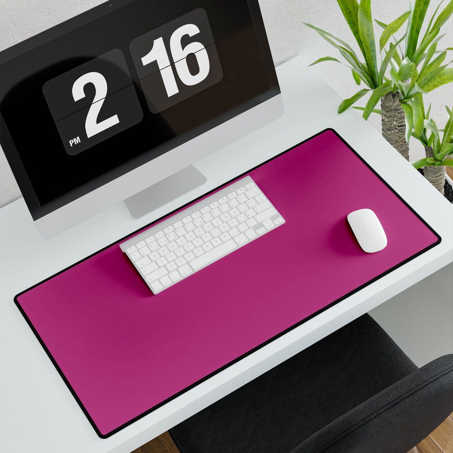 Hot Pink Desk Mat Minimalist Office Teacher Decor Gift Nedium & Large