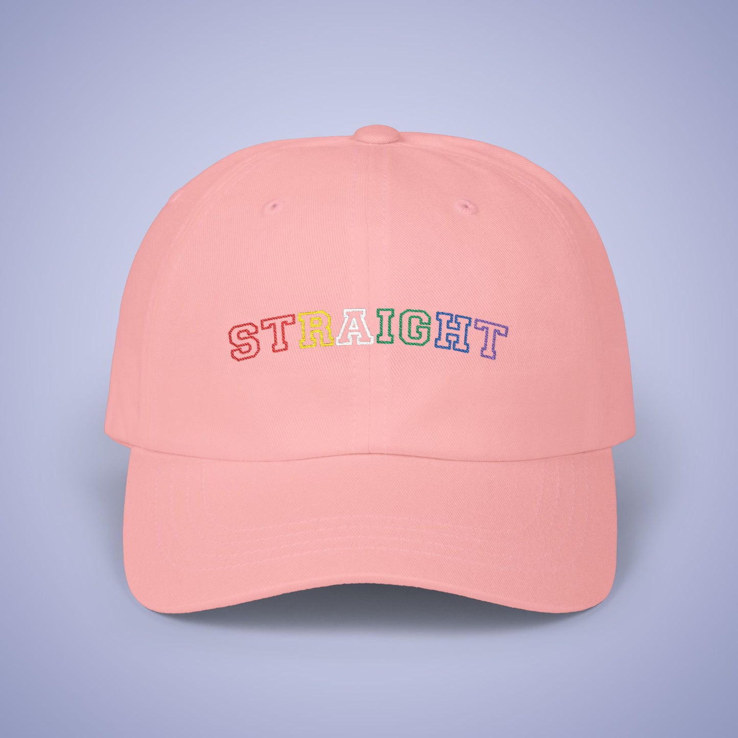 Straight Ally Pride Month Embroidered Classic Dad Cap Unisex Coloured Embroidery