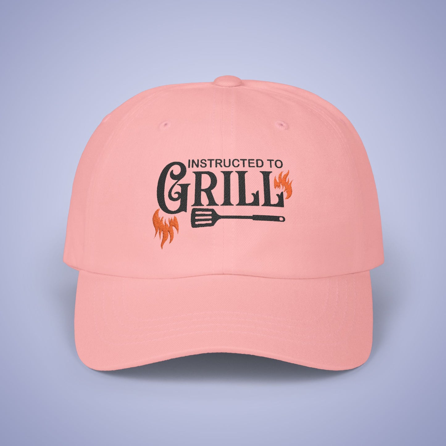 Instructed to Grill Embroidered Classic Dad Cap Unisex Black Embroidery Gift