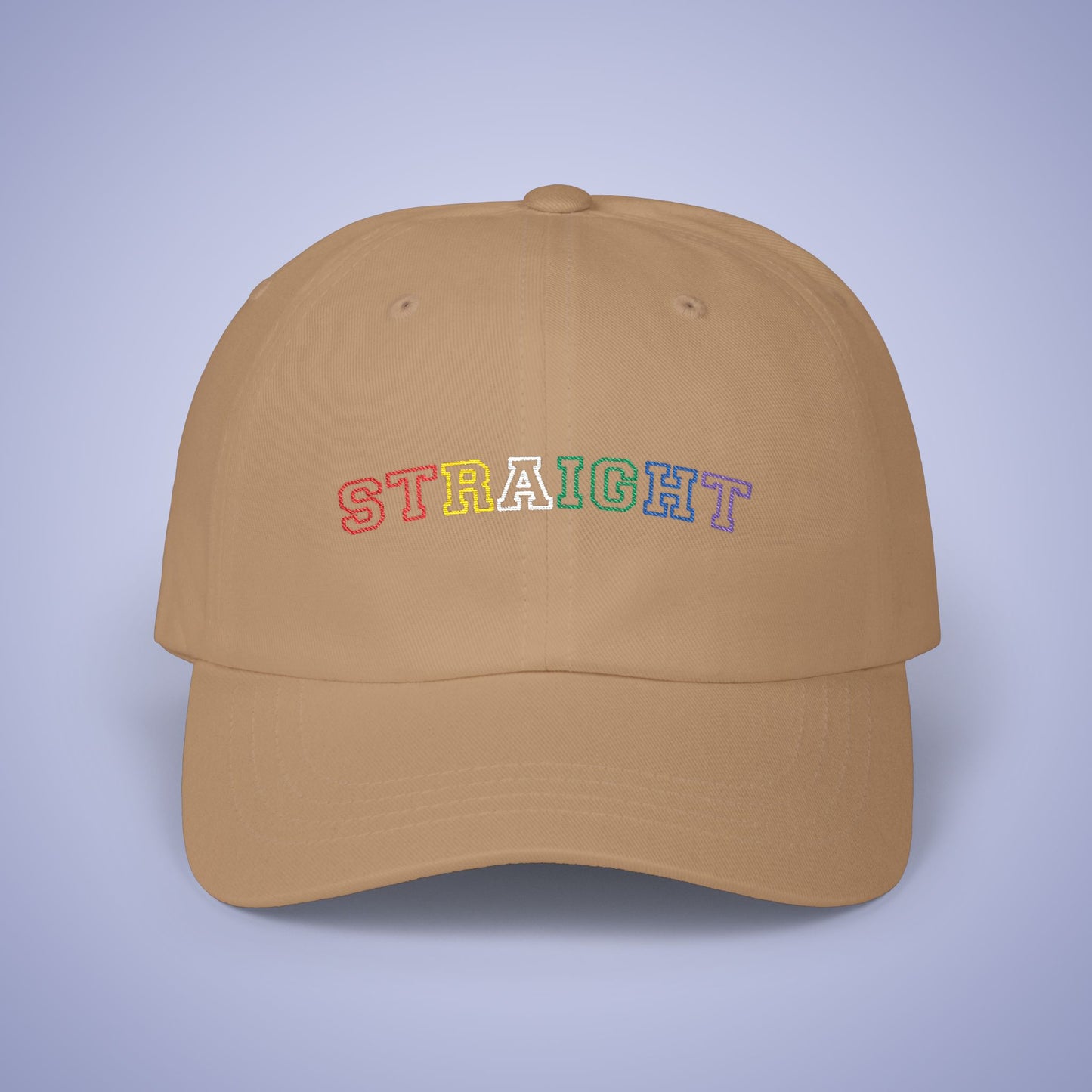 Straight Ally Pride Month Embroidered Classic Dad Cap Unisex Coloured Embroidery