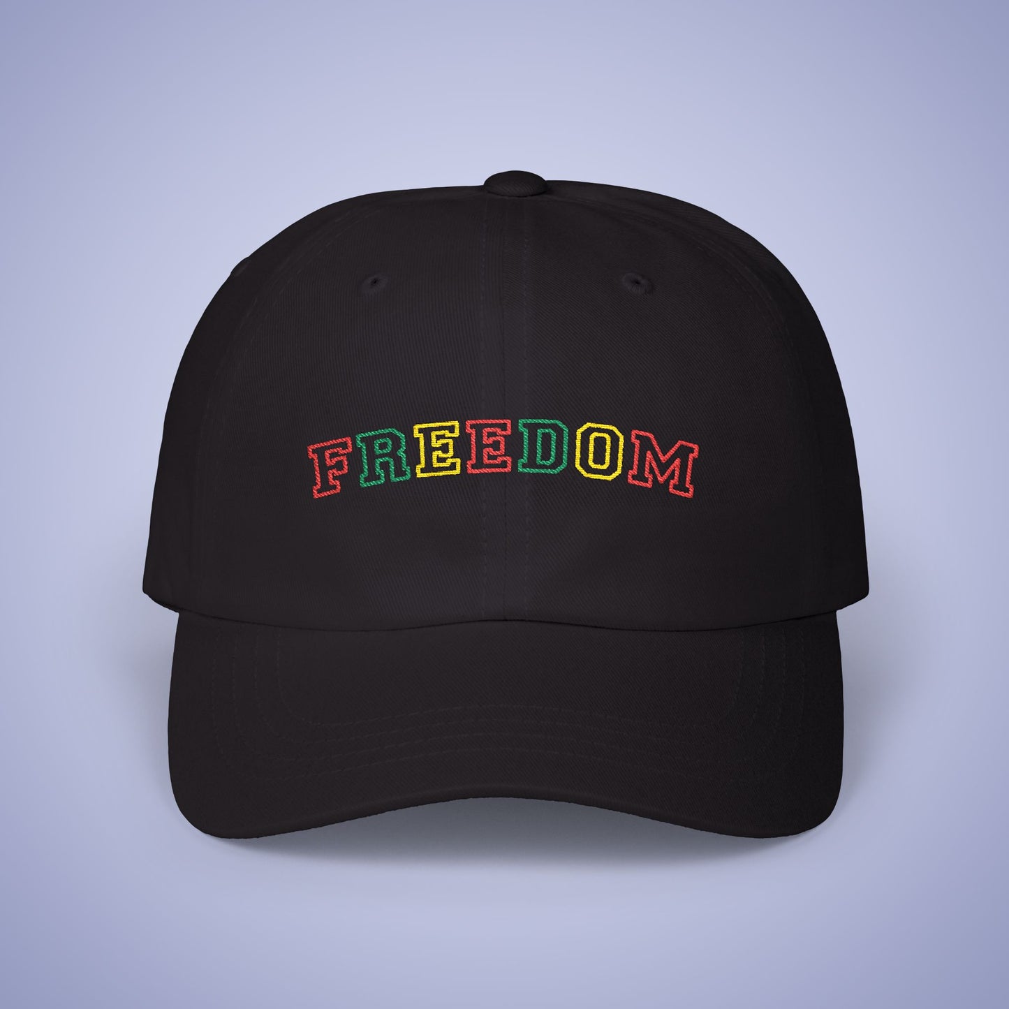 Freedom Juneteenth Embroidered Classic Dad Cap Unisex Coloured Embroidery