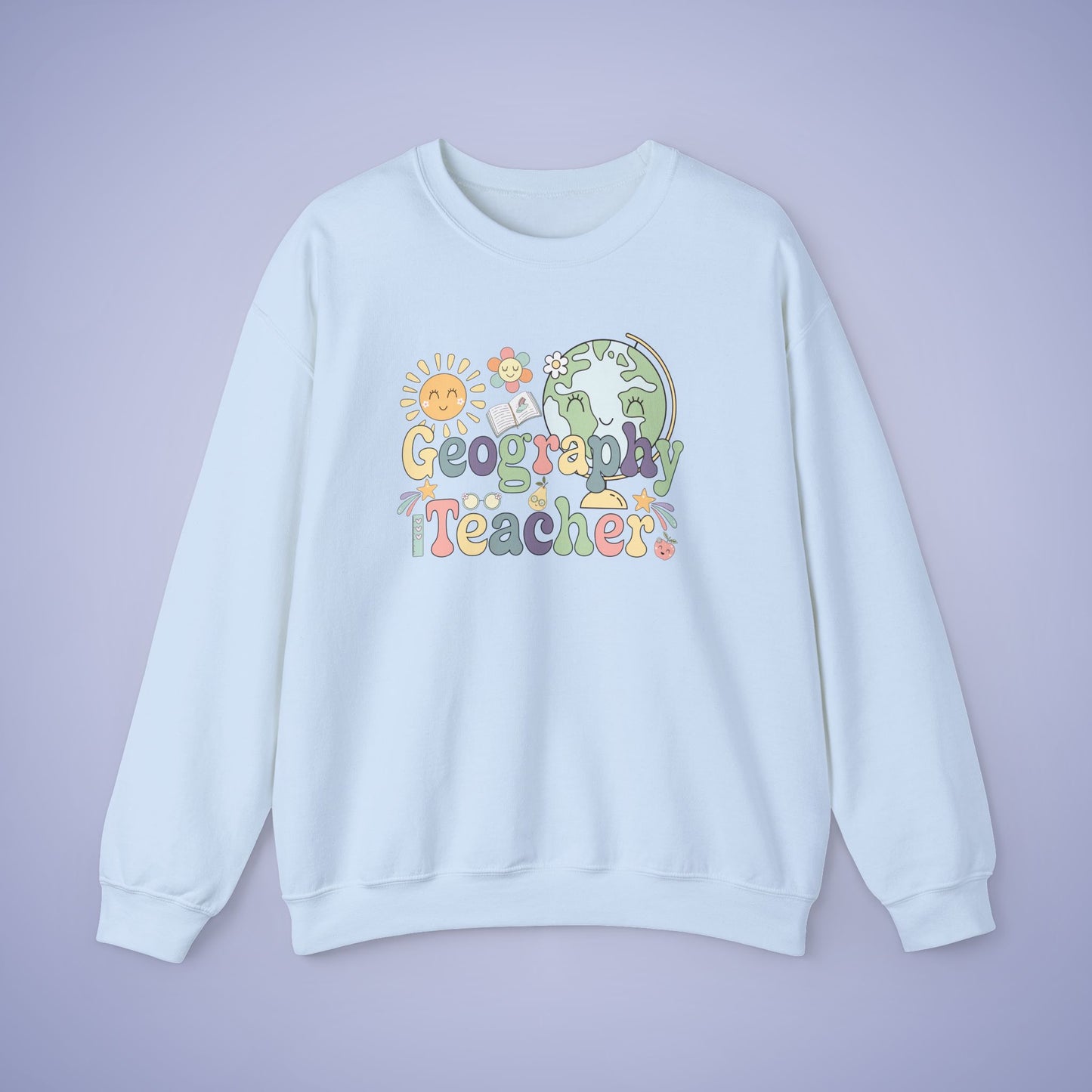 Geography Teacher Crewneck Sweatshirt Retro Unisex Back to School