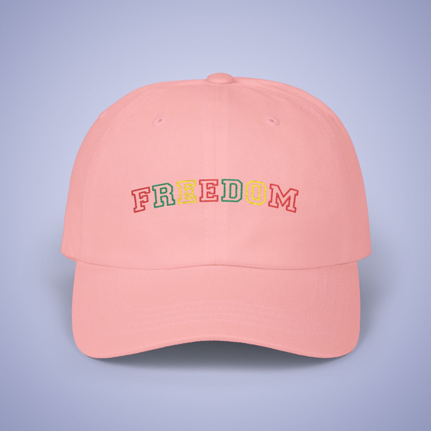 Freedom Juneteenth Embroidered Classic Dad Cap Unisex Coloured Embroidery