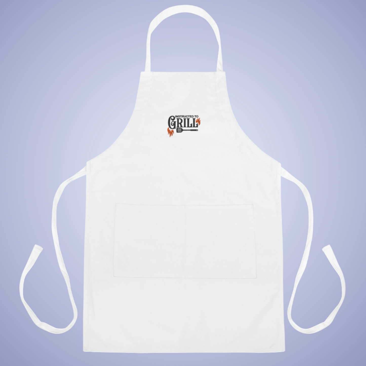 Instructed to Grill Funny Couple Gift Grilling Embroidered Apron