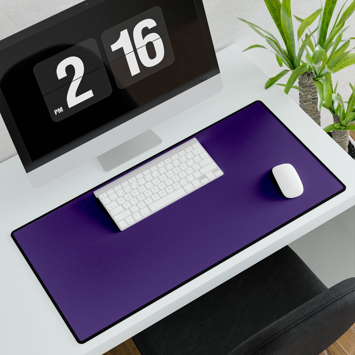 Purple Desk Mat Minimalist Office Teacher Decor Gift Medium & Large