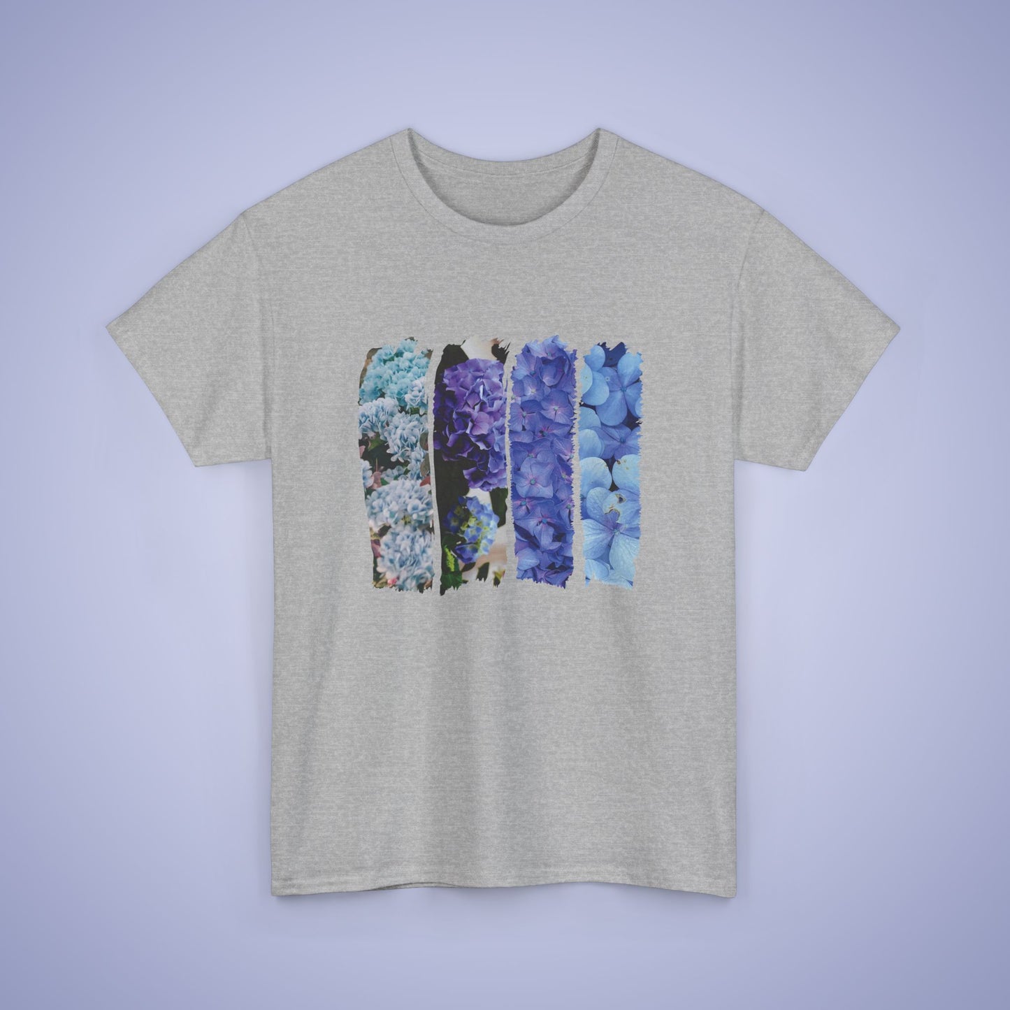 Blue Hydrangea Lover Spring Brush Stroke Photographic Unisex Oversized T Shirt