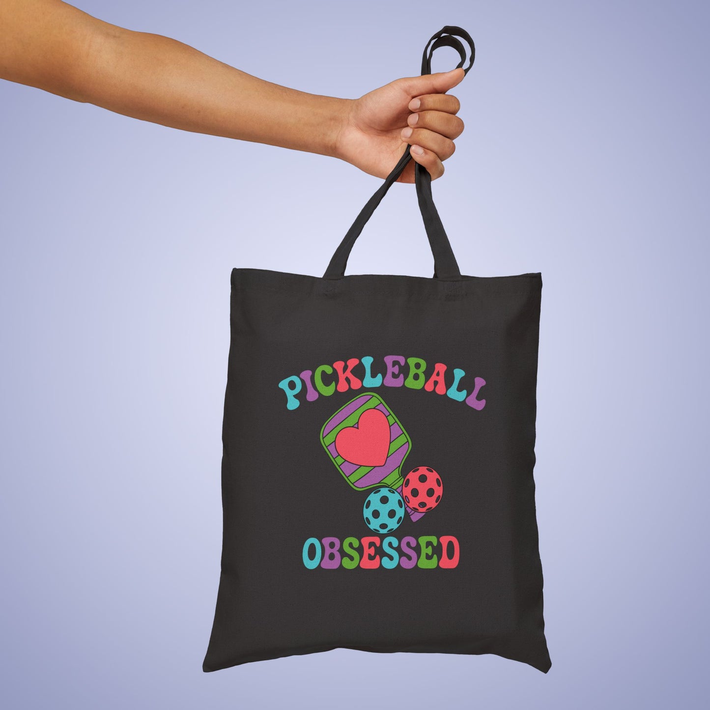 Pickleball Obsessed Cotton Canvas Gift Tote Bag