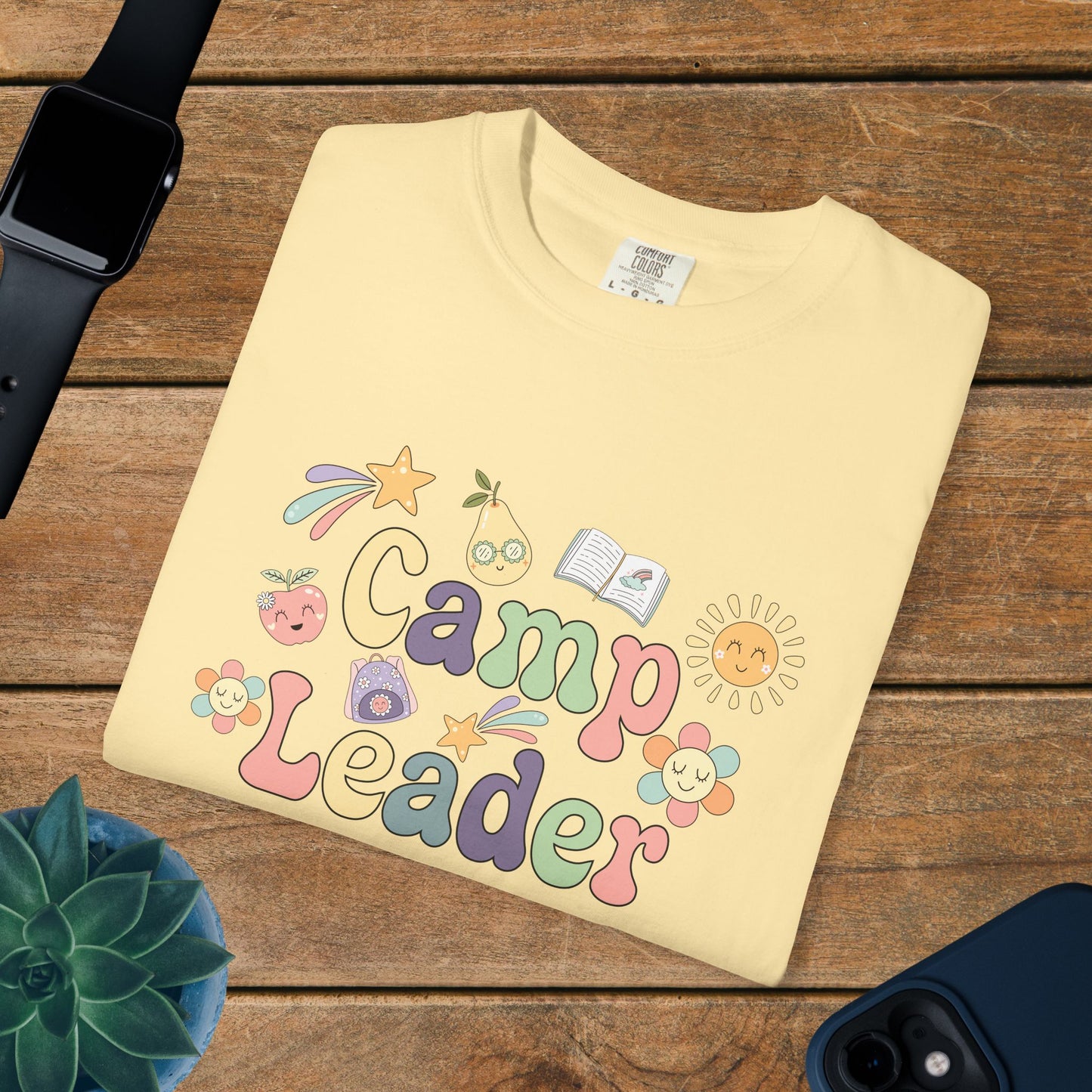 Camp Leader Teacher T Shirt Retro Comfort Colors Unisex Back to School
