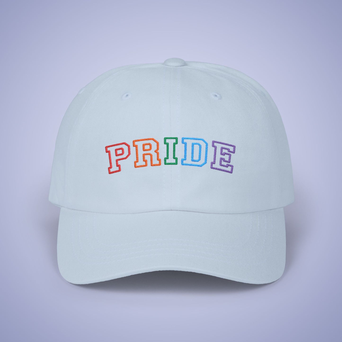 Pride Month Embroidered Classic Dad Cap Unisex Coloured Embroidery