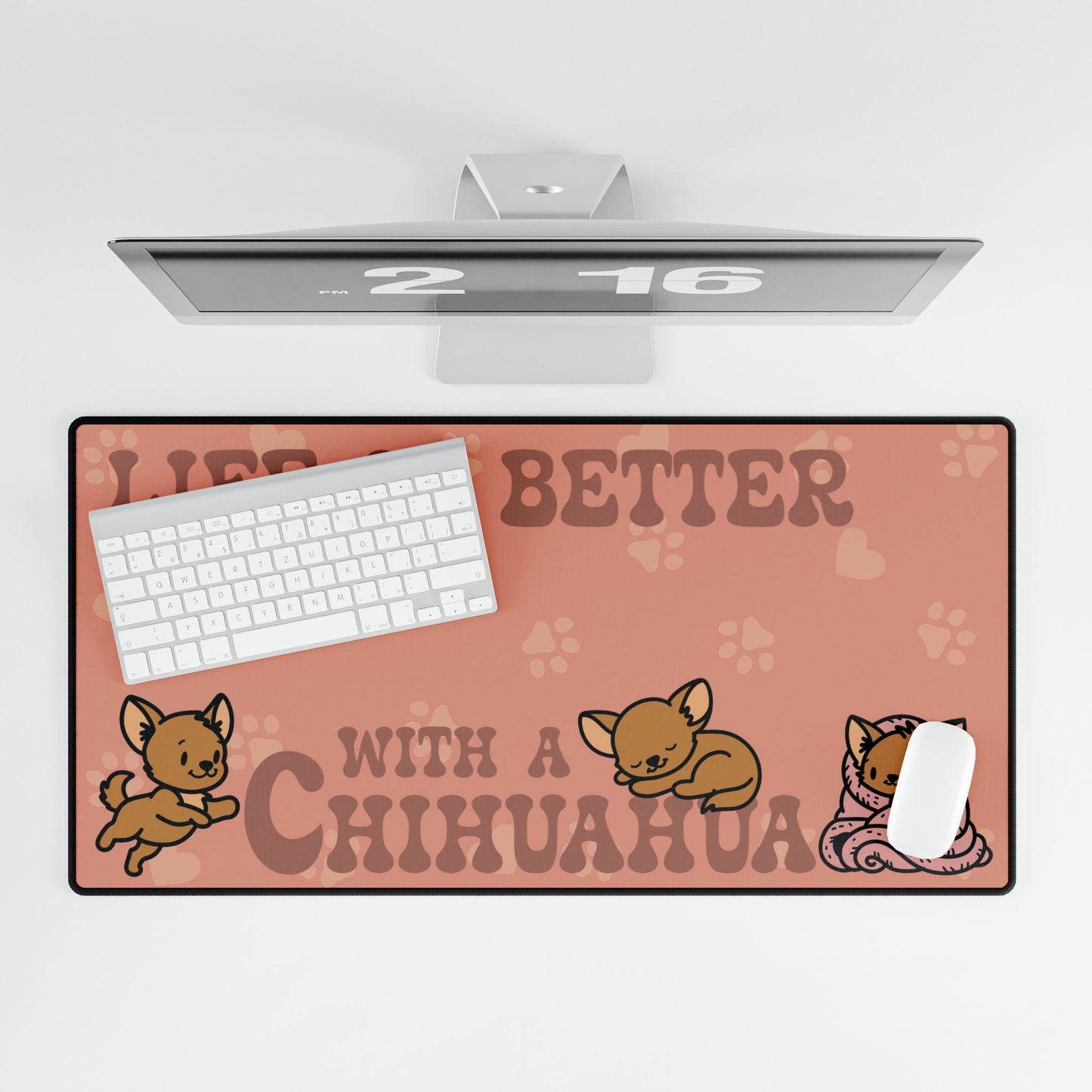 Life is Better with a Chihuahua Lover Gift Computer Desk Mat