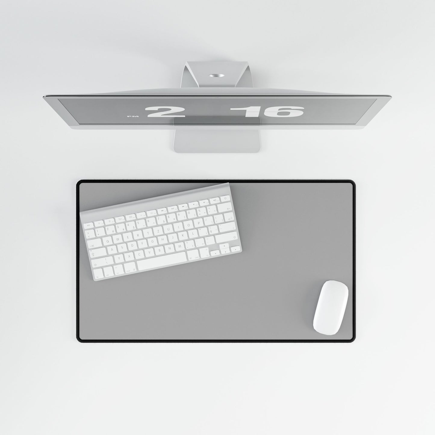 Light Grey Desk Mat Minimalist Office Teacher Decor Gift Medium & Large