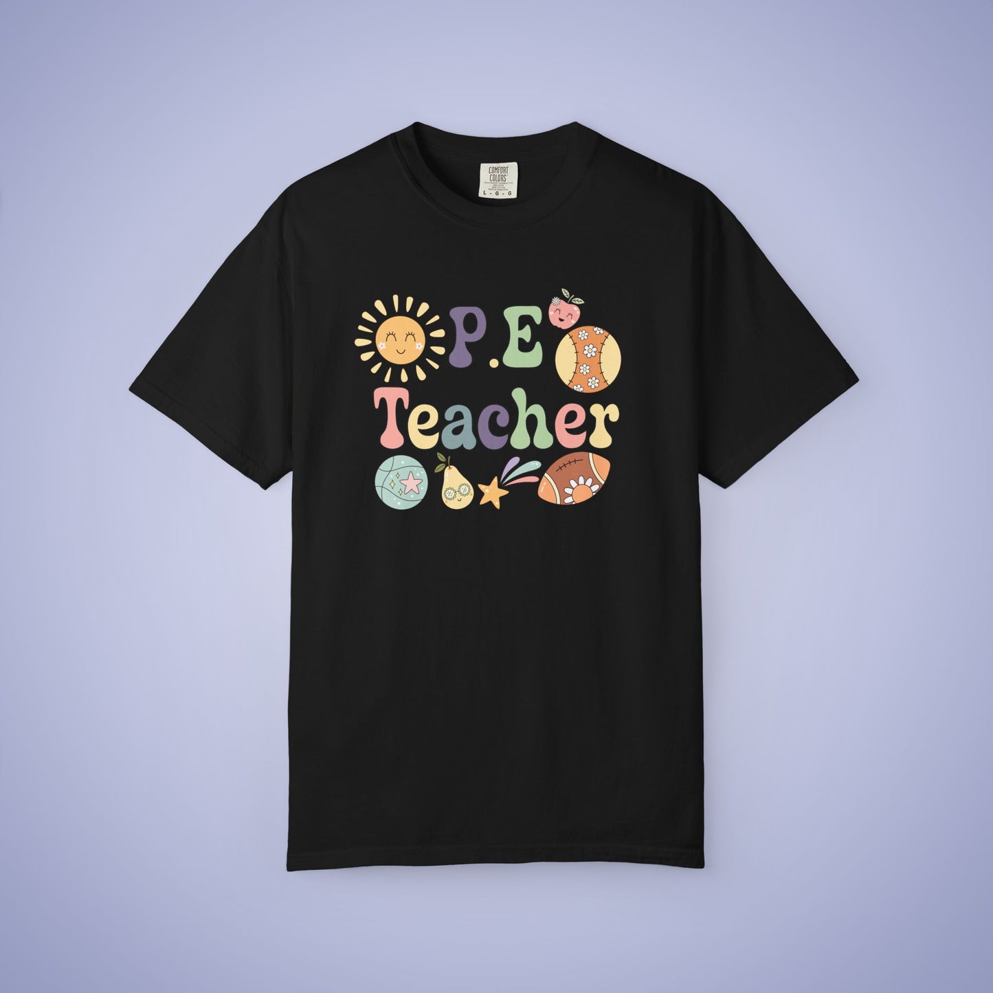 P.E Sports Teacher T Shirt Retro Comfort Colors Unisex Back to School