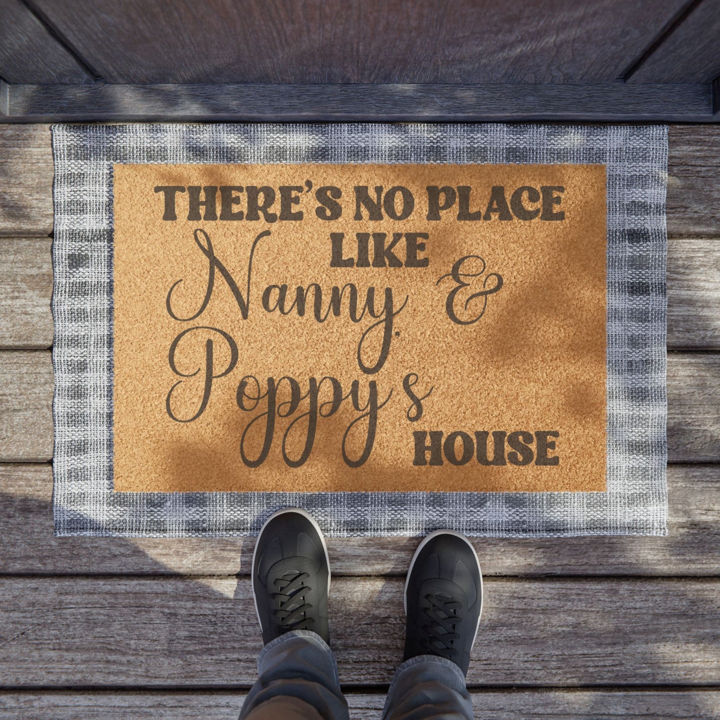 There's No Place Like This House Personalized Door Mat
